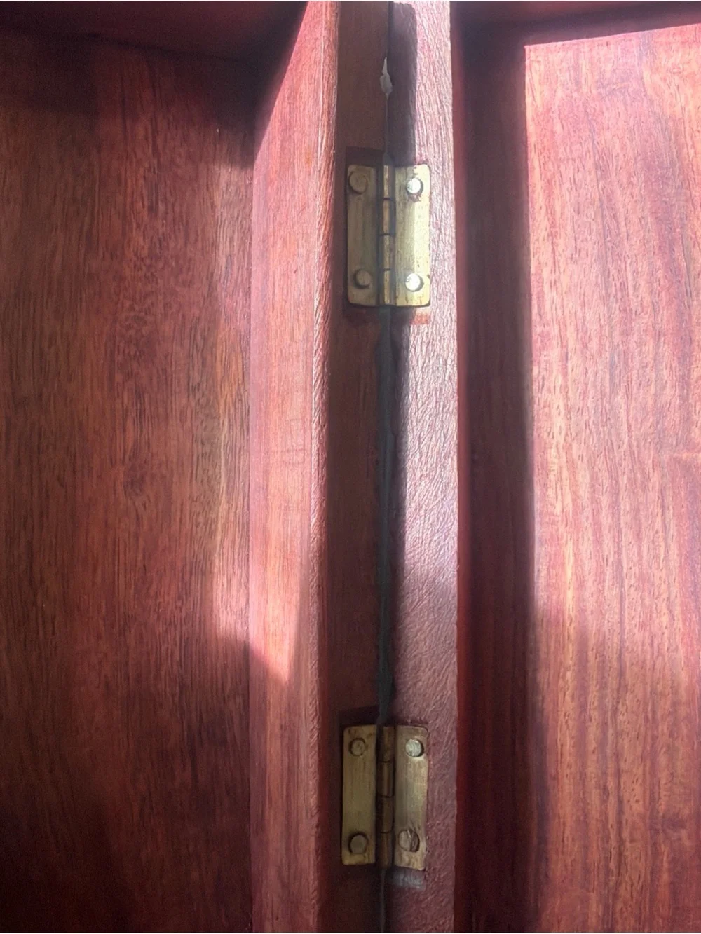 Hand-Carved Wooden Jewelry Box with Inlay